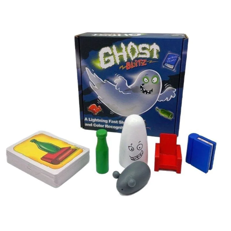 Cartas de jogo de mesa de embalagem rápida para captura de fantasmas, festa interativa e jogo de cartas de dramatização, perfeito para reunião familiar de Halloween