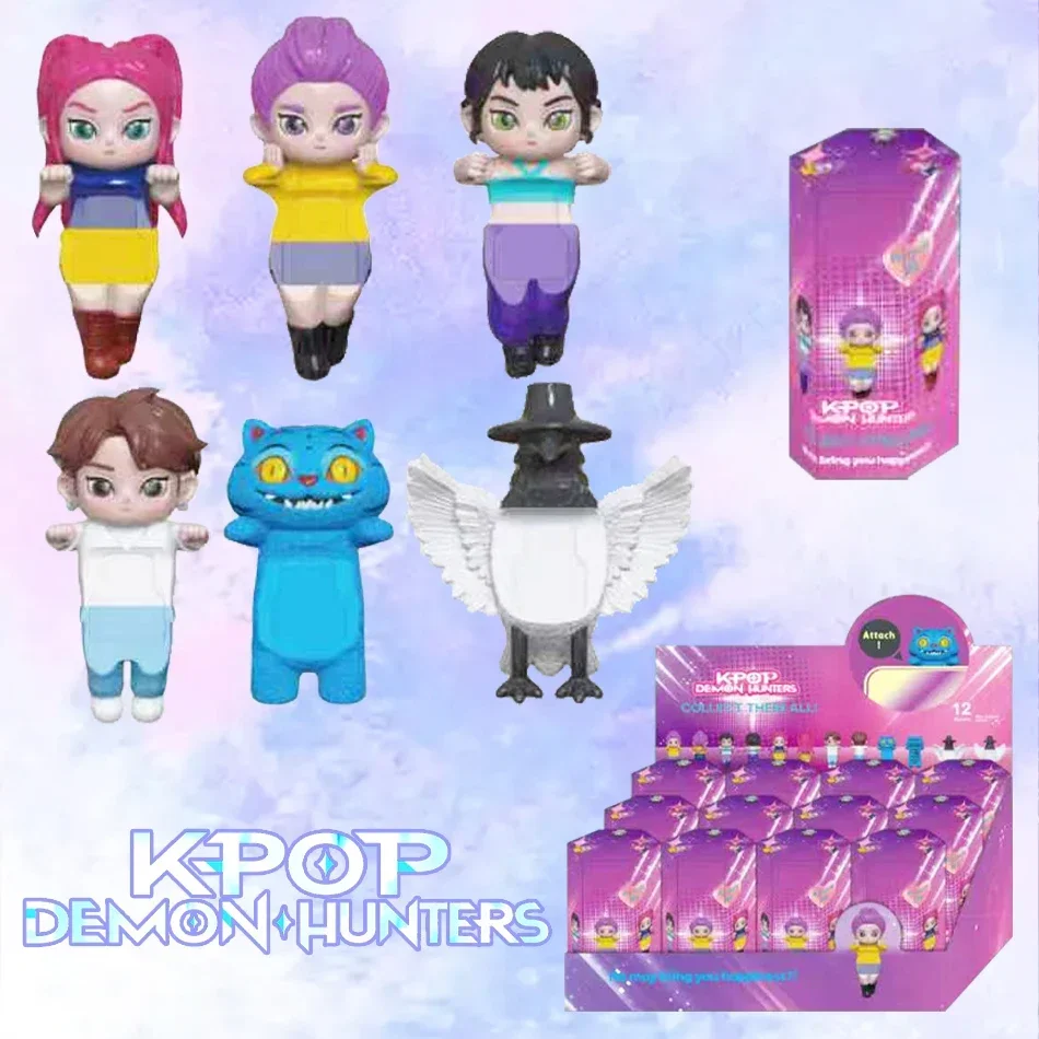 K pop demon hunters figura de Anime Mini juguetes 2025 Kpop Linda caja misteriosa de PVC muñeca coleccionable modelo decoración de escritorio regalos