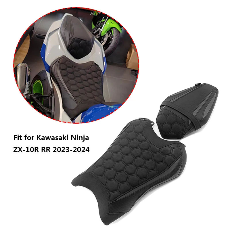 Fit for Kawasaki Ninja ZX-10R ZX-10RR ZX10R ZX10RR 2021-2024 Motorcycle Front Rear Driver Passenger Seat Cover cushion Pillion