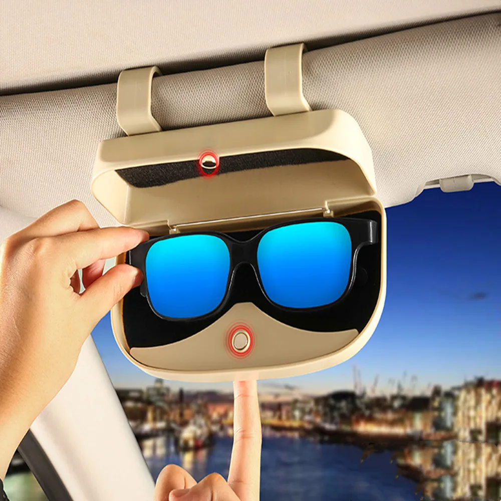 

Glasses Holder Magnetic Car Sun Visor Glasses Case Organizer Glasses Storage Box Holder Visor Sunshade Car Holder For Glasses