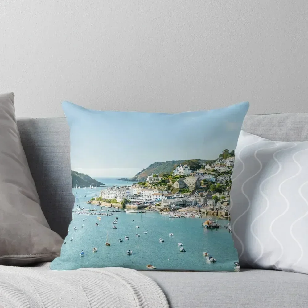 Panoramic view of Salcombe, South Hams, Devon Throw Pillow Christmas Covers For Cushions Throw Pillow pillow