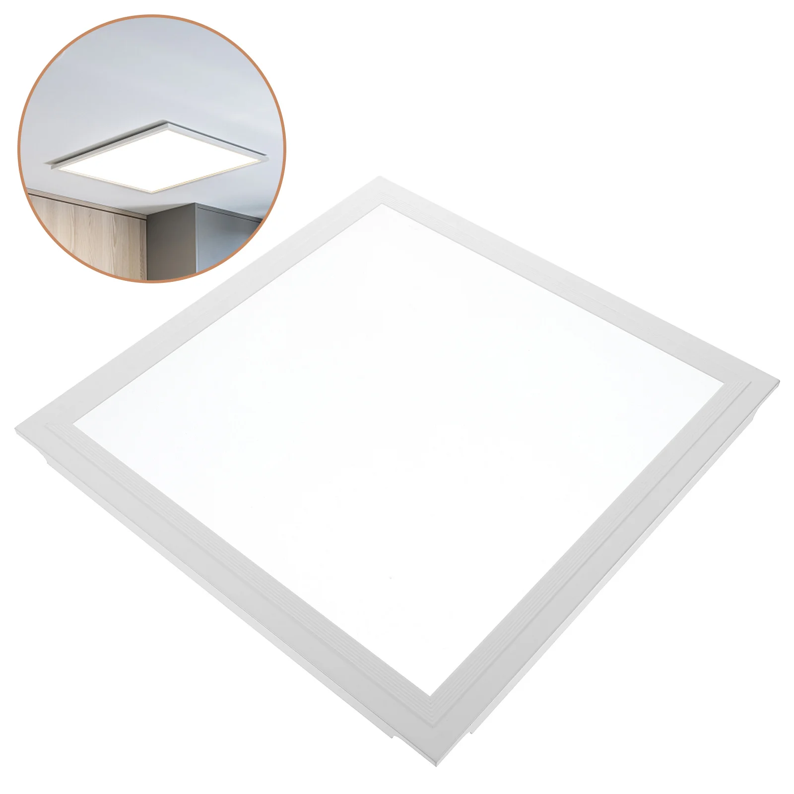 مربع الألومنيوم ضوء السقف الظل عاكس الضوء خفيفة الوزن للحمام المطبخ سقف غطاء خفيف تركيبات الناشر