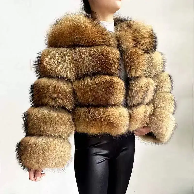 2025年 レディース エレガント フォックスファーコート 高級レザー おしゃれなアウターウェア スタイリッシュな女性向け