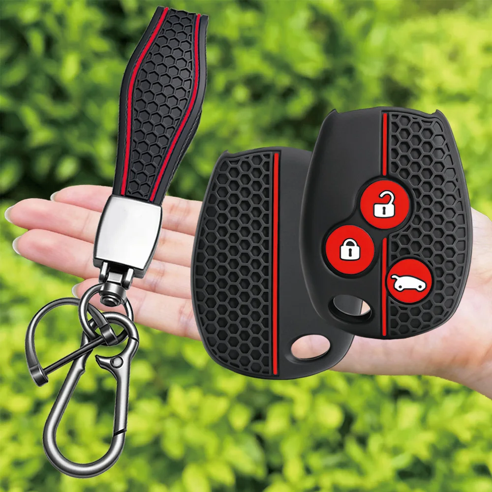 For Renault Clio Trafic Twingo Kangoo Master Modus For Dacia Duster Sandero 3 Button Silicone Remote Key Case 3 Button