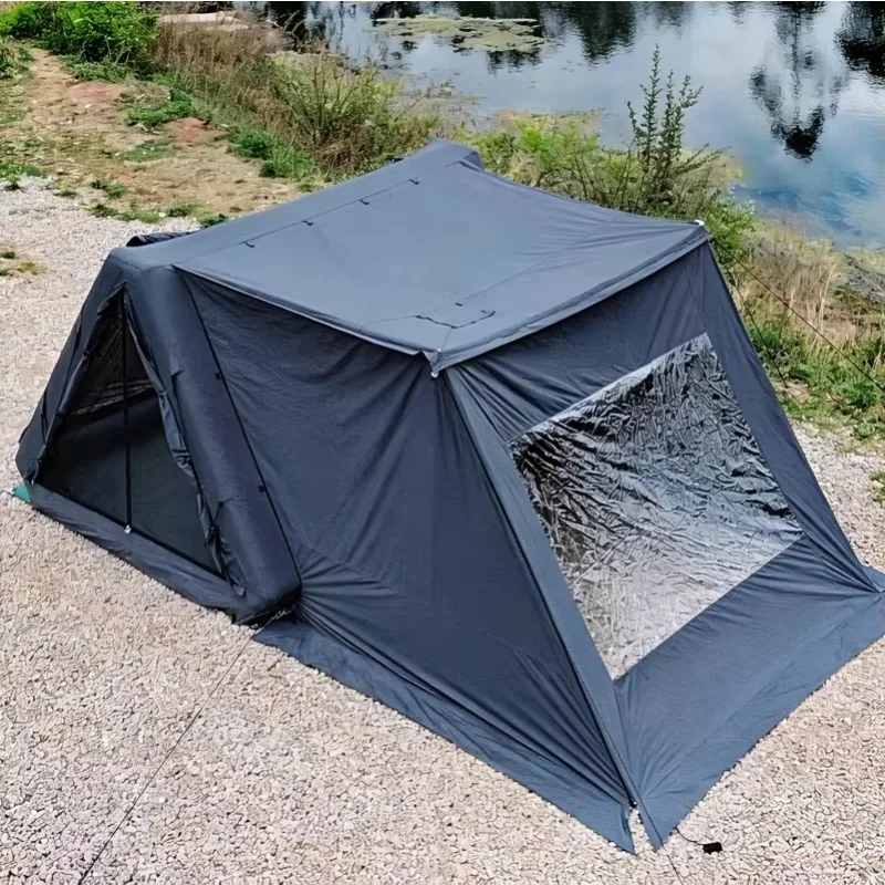 New Popular 2 Persons Outdoor Inflatable Bracket Waterproof Air Camping Tent with Canopy