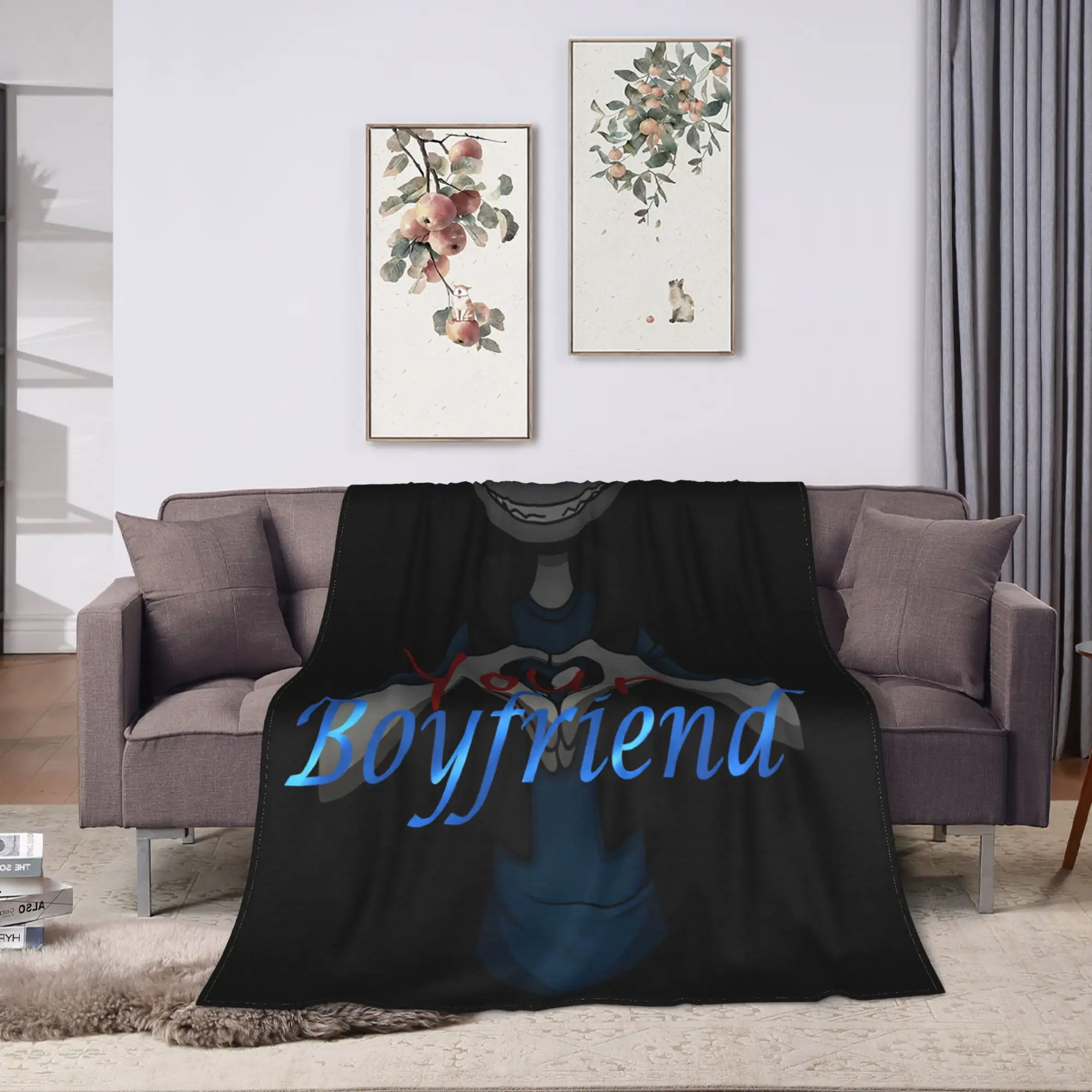 Peter Game Y-Your B-Boyfriend Flannel Blanket  Super Soft Throw Blanket for Couch Bed Travel Novelty Bedspread Sofa Bed Cover