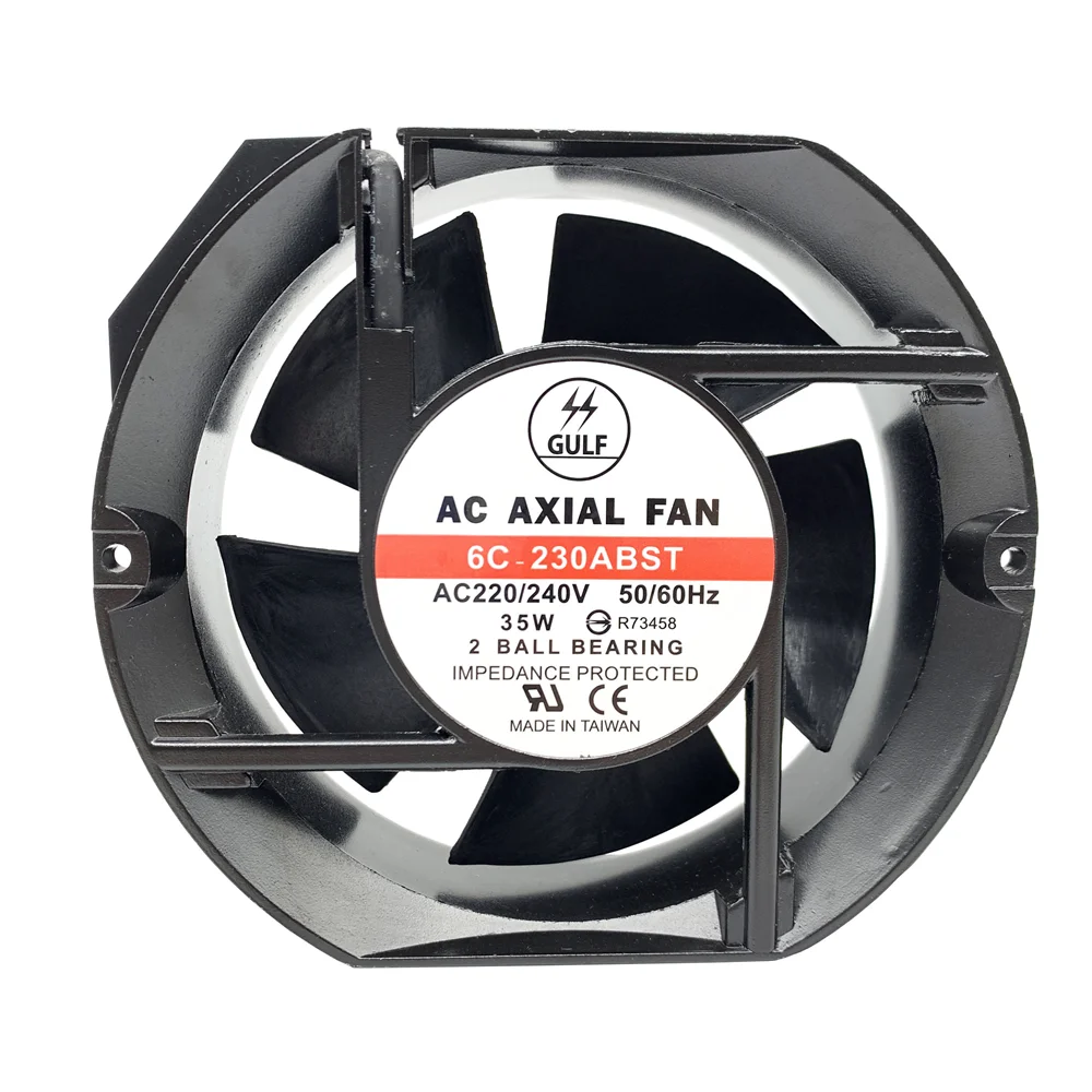 AC Axial Cooling Fan 220V 240V 35W Dual Ball Bearing Brushless Exhaust Ventilation Fan for DIY Cabinet Server Equipment Cooling