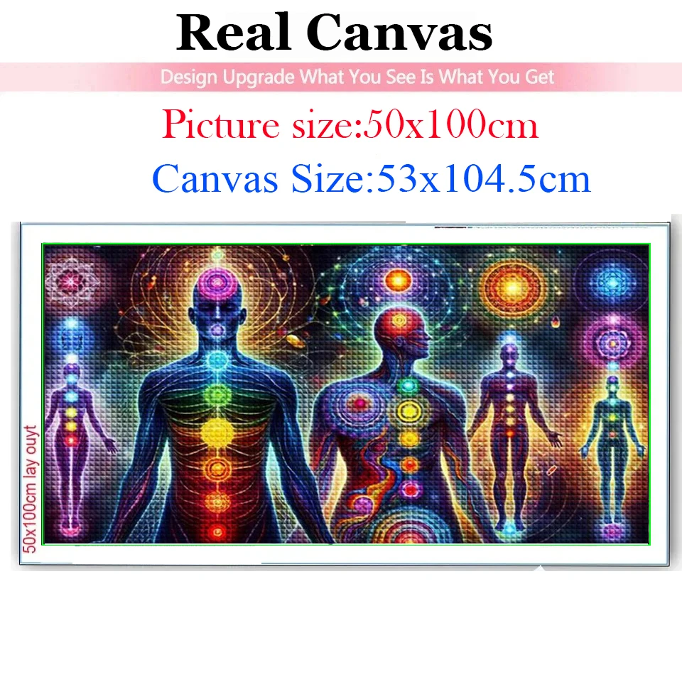 The Connection Between Chakra and Spiritual Energy in Universe and Your body Diamond Painting 5D DIY Mosaic Jewelry Cross Stitch