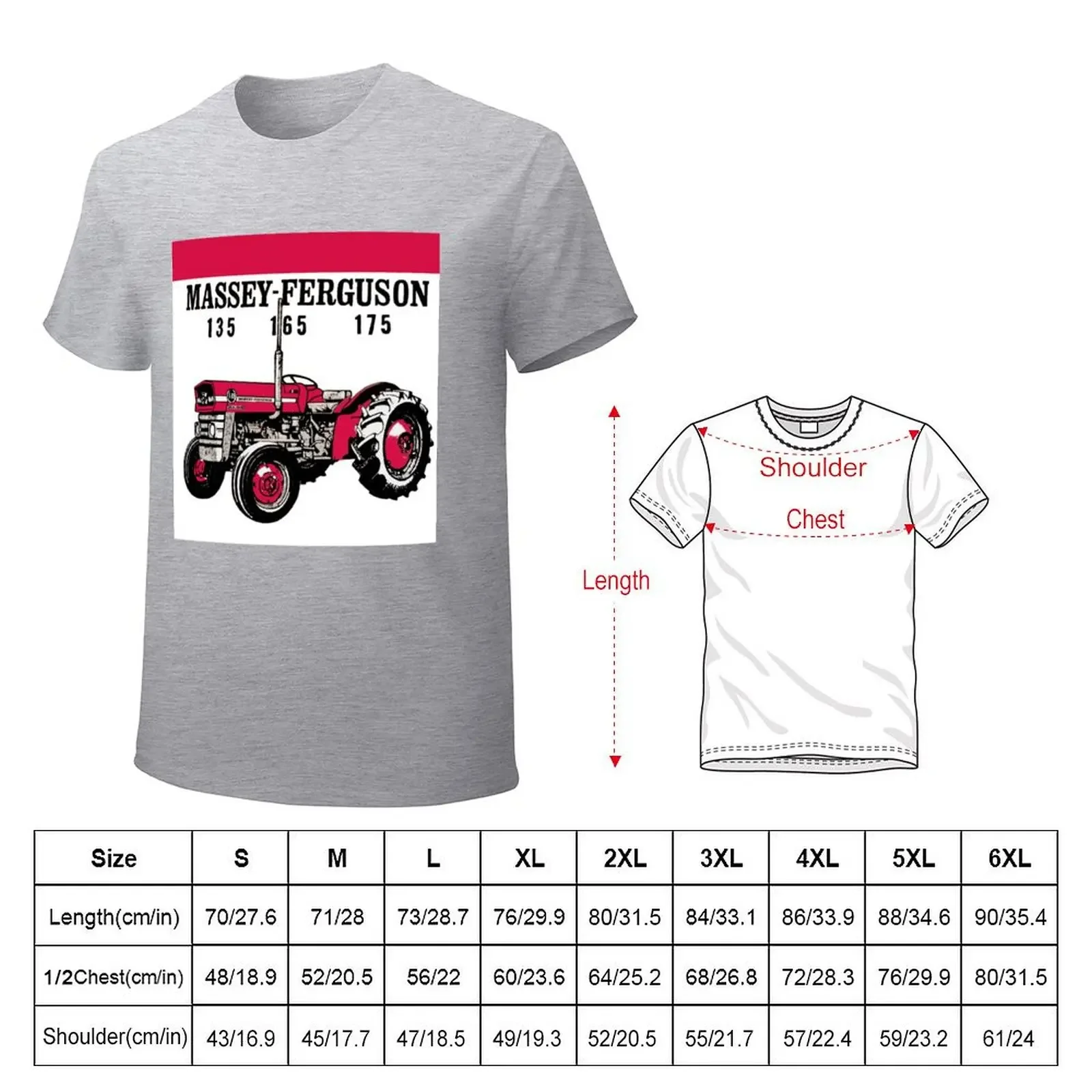 Massey-Ferguson Tractor 135 165 175 T-Shirt quick drying blacks anime t shirts T-shirts for men cotton