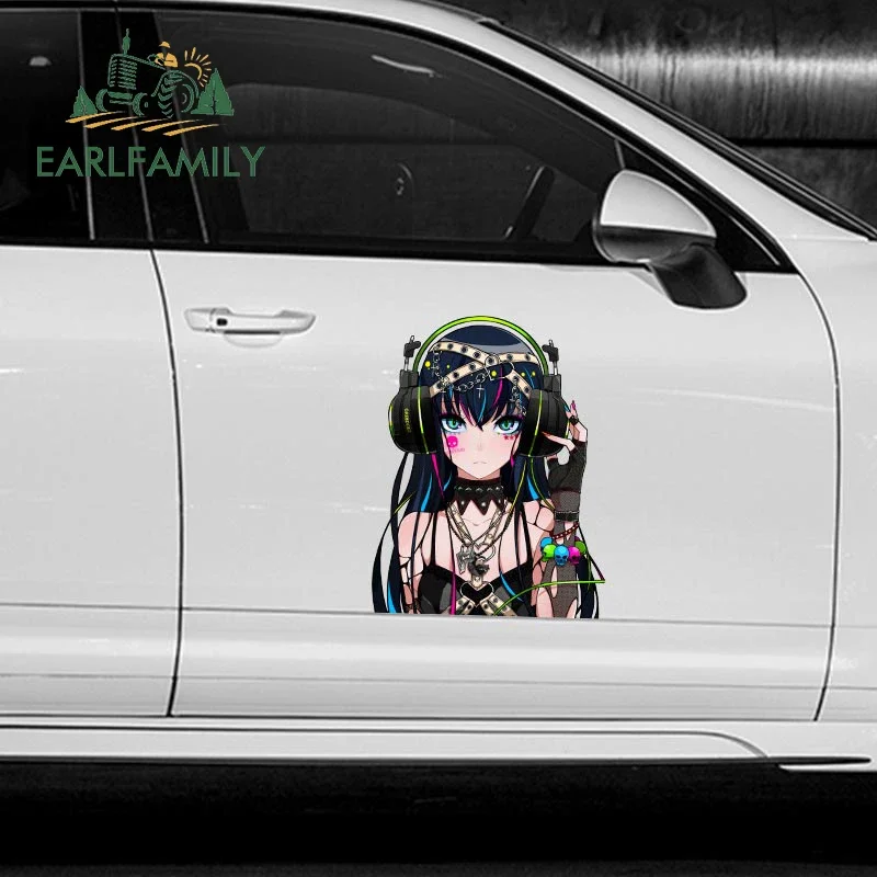 

EARLFAMILY 43 см X 34,1 см для украшения волос в виде скелета, аниме для девочек, автомобильные наклейки, солнцезащитный крем, устойчивые к царапинам наклейки, виниловая автомобильная пленка
