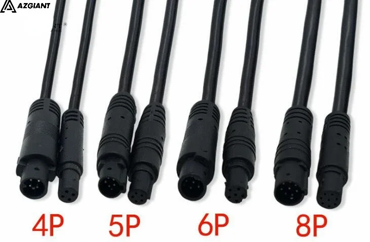 4PIN/5PIN/6PIN/8PIN extension Cable for Car RCA Reverse Rear View Parking Camera Video female to male