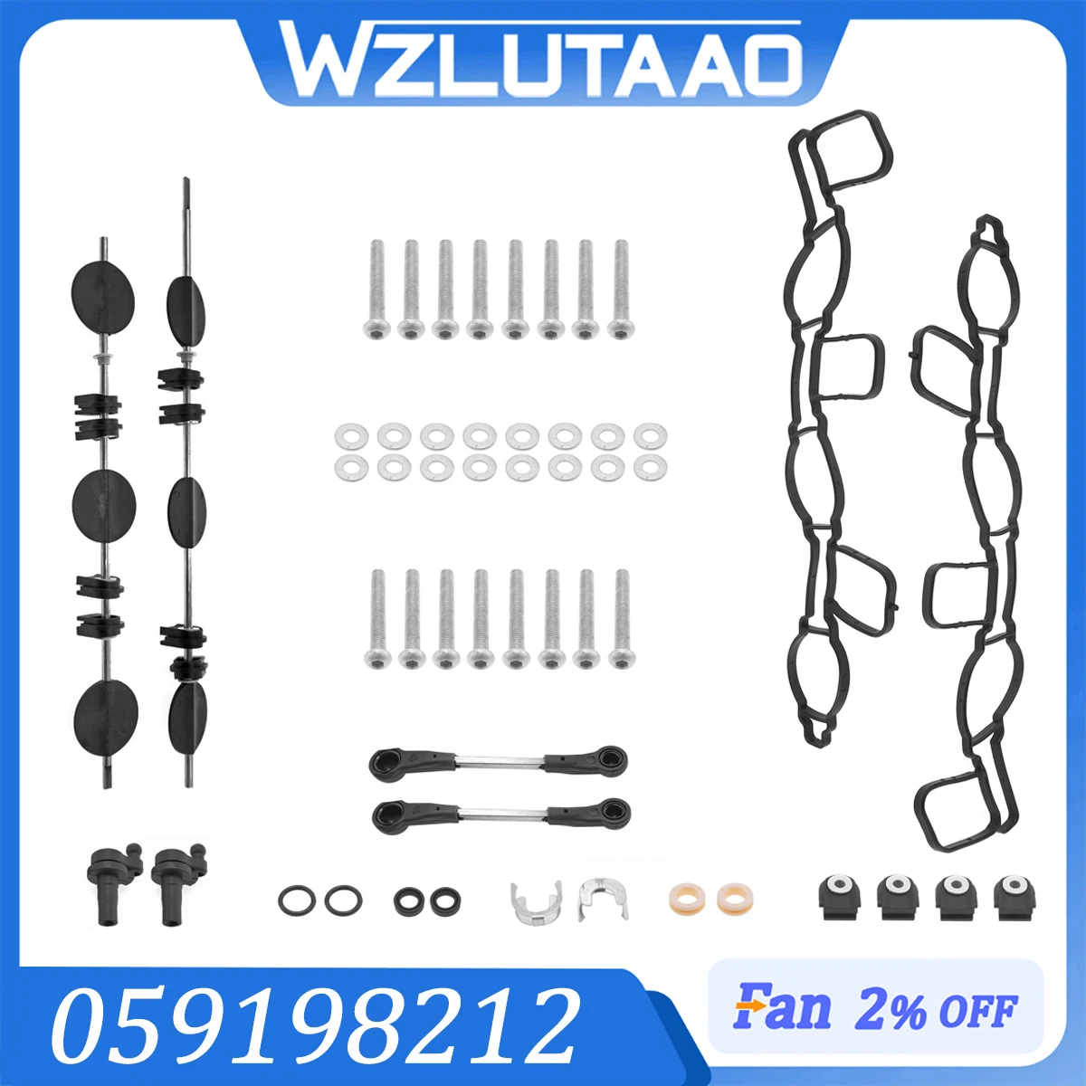 

059198212 059129711 059129712 Intake Manifold Repair Kit For Audi A4 A5 A6 A8 Q5 Q7 Fits for VW Touareg Phaeton 2.7 3.0 TDI