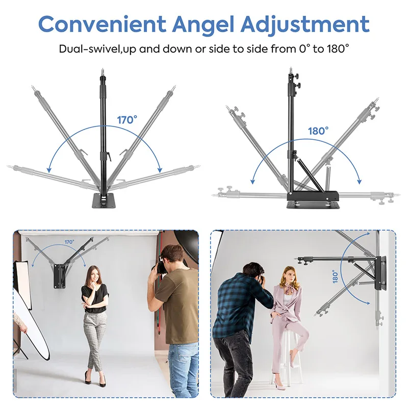 Photography Wall Mount Triangle Boom Arm 54\