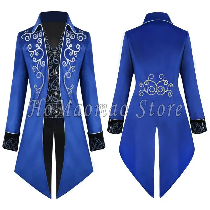 Gentleman Medieval Steampunk Gothic Victorian Jacket Vintage Swallowtail Christmas Vintage Prince Role Playing Coat