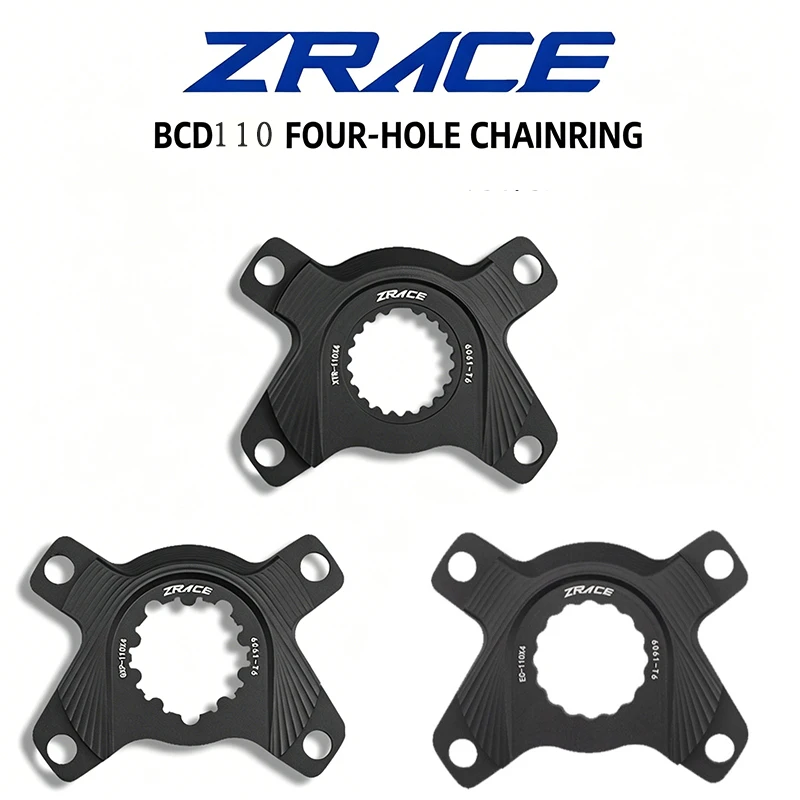 ZRACE Direct Mount 4-Bolt Spider for 105 ULTEGRA DURA-ACE Chainring, BCD110 4-Bolt Chainrings, 3 Ports Optional