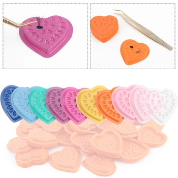 하트 모양 속눈썹 접착제 스탠드, 거치대 접착 깔판, PVC 개스킷, 접목 속눈썹 패드, 익스텐션 용품, 메이크업 도구, 100 개 Best5 하트 모양 속눈썹 접착제 스탠드, 거치대 접착 깔판, PVC 개스킷, 접목 속눈썹 패드, 익스텐션 용품, 메이크업 도구, 100 개 Best5