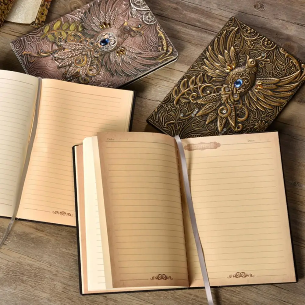 Classic Notebook European Style Travel Journal with Durable Faux Leather Cover for Plans Organization Retro Notebook