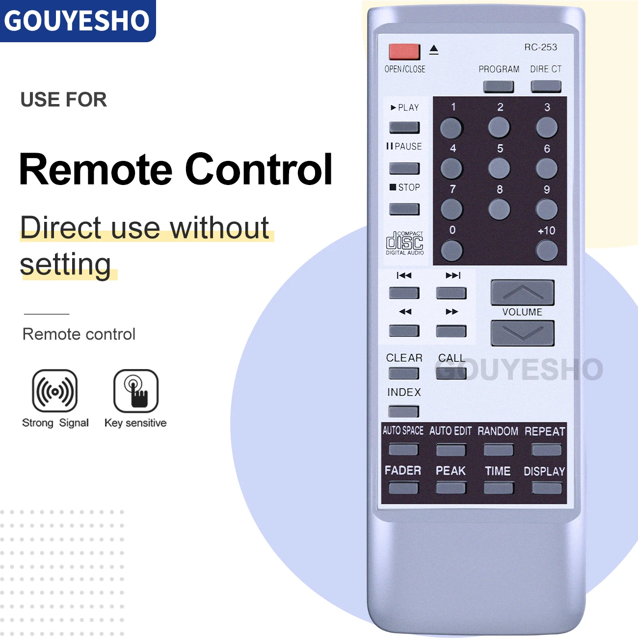 New Remote Control For Denon CD Player RC-253 DCD790 DCD810 DCD815 DCD830 DCD1460 DCD1560 DCD1650 DCD2560 DCD2800 1015CD