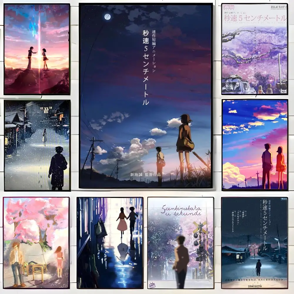 melancholic anime 5-5 Centimeters per Second Poster Wall Art Print Decorative Mural Home Decor Gift Unframed