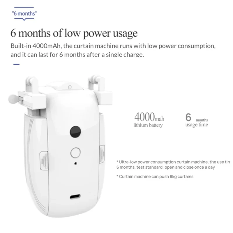 A75T 2 Buah Tuya Pembuka Tirai Otomatis Pintar Bluetooth T/U-rail Tirai Sakelar Robot Remote Control untuk Alexa Google Home