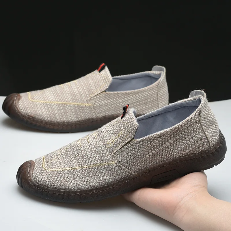 Casual Shoes for Men Lightweight Soft Sole Elegant Texture Loafers Breathable Comfortable Slip-on Lazy Shoes Outdoor Footwear