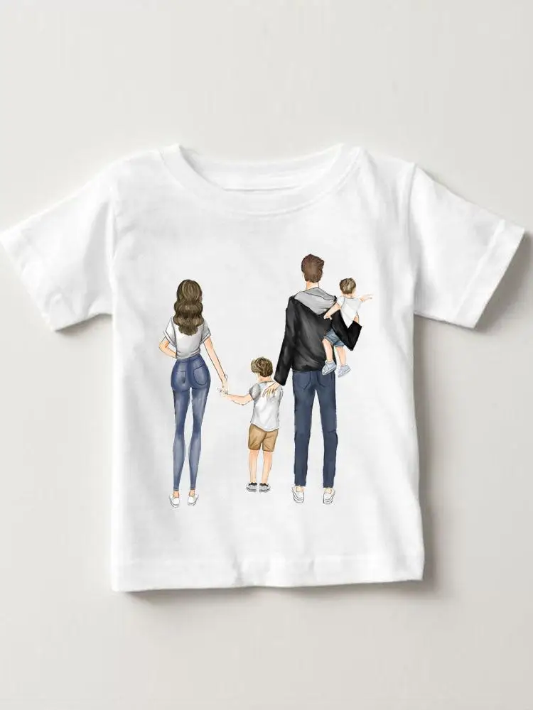 Camisetas estampadas para niños y niñas, ropa de manga corta con cuello redondo de los 90, con dibujos animados, para verano