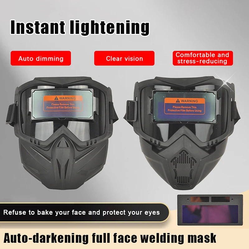 Auto Darkening Welding Helmet, Detachable Lens with Wide View, Breathable Head-Mounted Design,Professional 1/1/1/1 Optical Grade