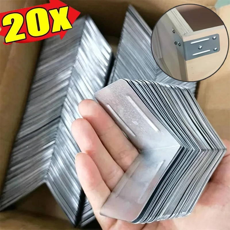 Stainless Steel L-Shaped Protection Corner Bracket 90° Furniture Fixing Brackets Shelf Cabinet Wood Connecting Support Hardware
