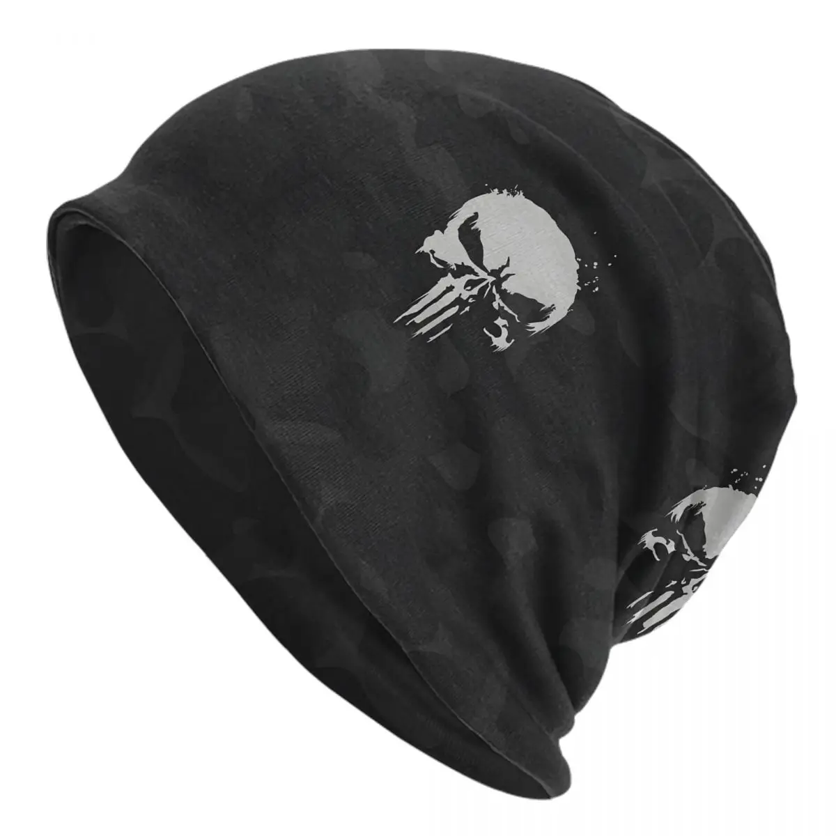

Punisher Skull Bonnet Hats Hip Hop Knitting Hat For Men Women Winter Warm Superhero Camouflage Pattern Skullies Beanies Caps