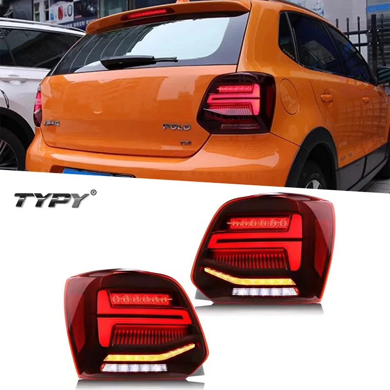 

2 PCS Rear Taillights Assembly For VW Polo Car LED Lights Car Lamp Part Sequential Turn Signal Auto Accessories 2011-2017