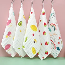 1/3Pcs Baby Towel Face Washcloth Muslin Squares Cotton Hand Wipe Six Layers Gauze for Bathing Feeding Kids Handkerchief 25x25cm