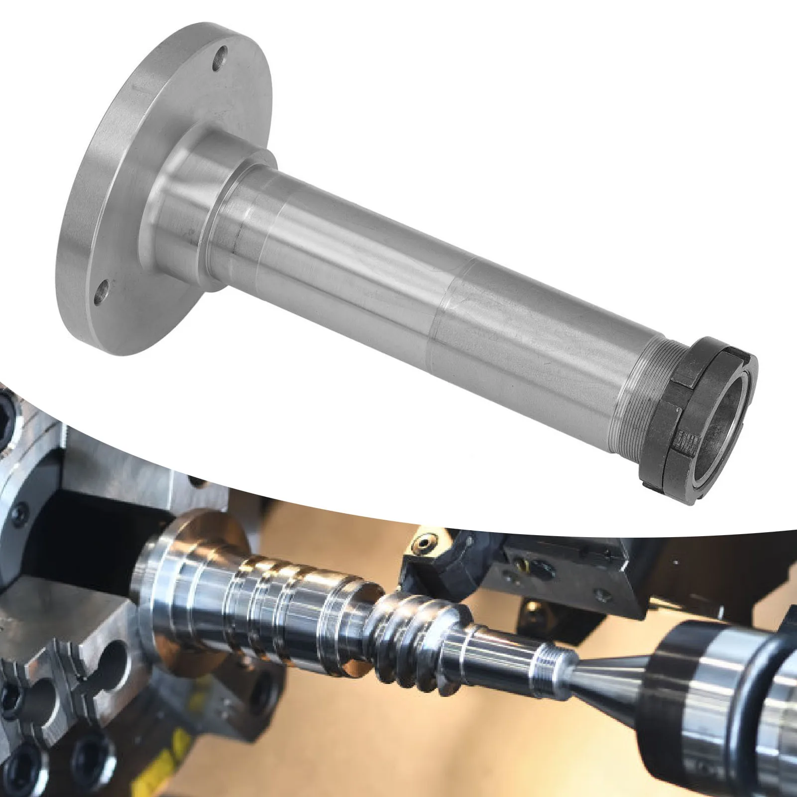 Lathe Spindle Hard Wearing 210x400 Lathe Spindle 45 Steel Practical Sturdy Secure Fit Widely Compatible for 210x800