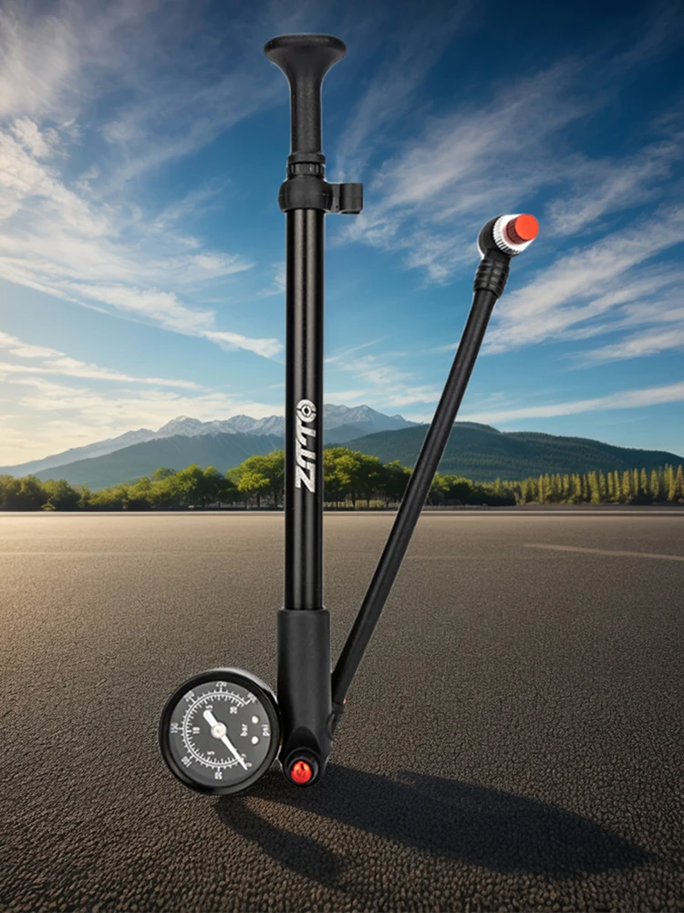 AliExpress NONE 300PSI Bicycle Air Pump with Gauge MTB Bike Shock Pump High Pressure Bike Tire Air Pump for Mountain Bike Front/Rear Suspension