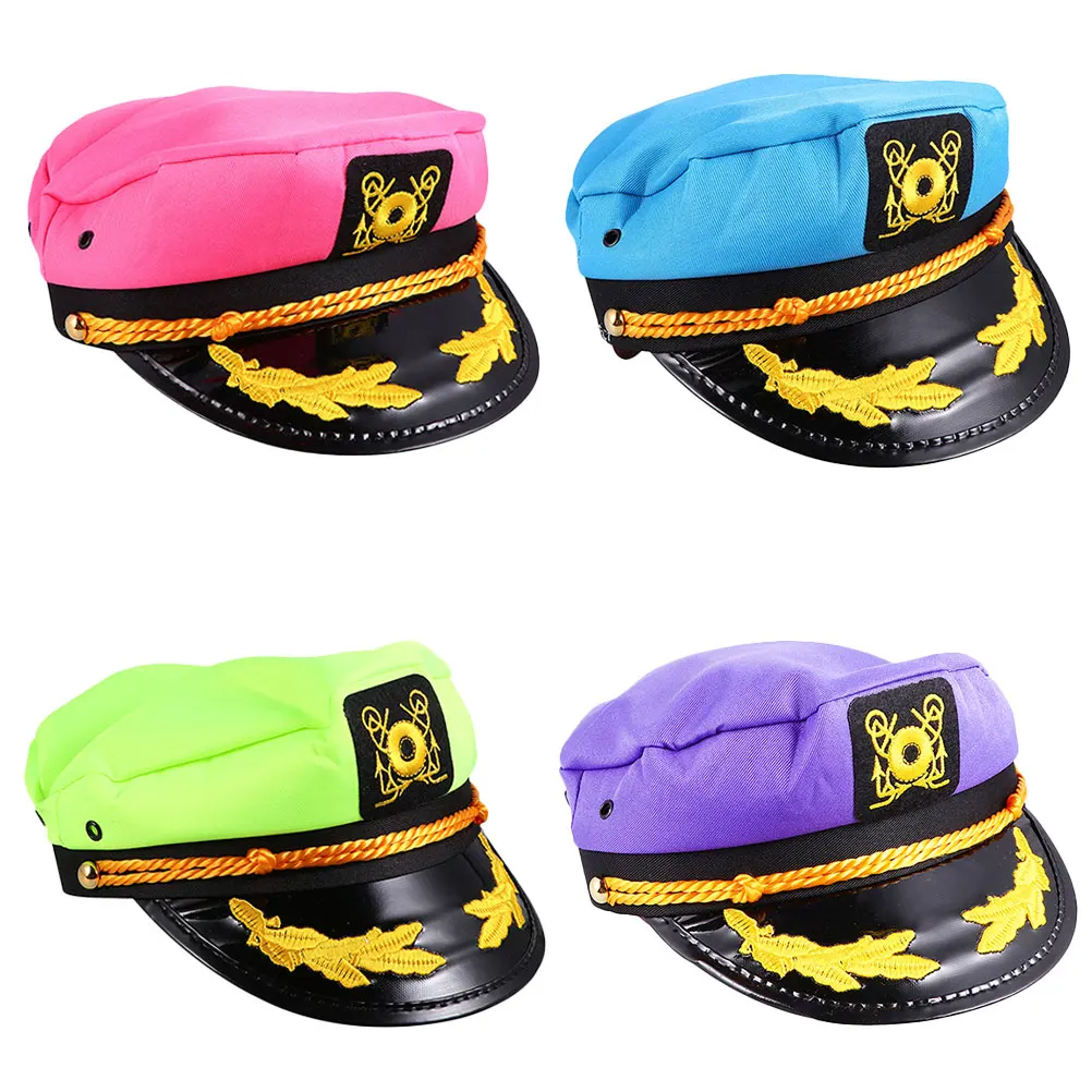 

4 pcs Sailor Captain Hats for Adult Party Costume Men Women Nautical Photo Prop Captain Hat Prop Lightweight Breathable