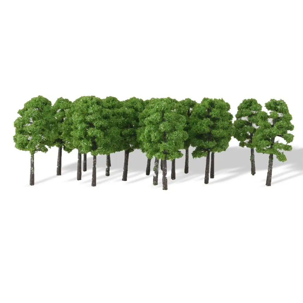 20PCS 7 cm Cypress Model Trees Layout Train Railroad Landscape Scenery 1:150 Architectural Model Layout Garden Scene Wargame