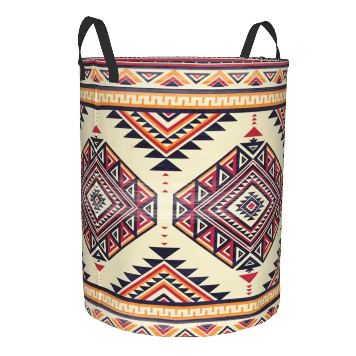 Custom Navajo Geometric Pattern Indian Print Ethnic Laundry Hamper Large Clothes Storage Basket Toys Bin Organizer for Kids