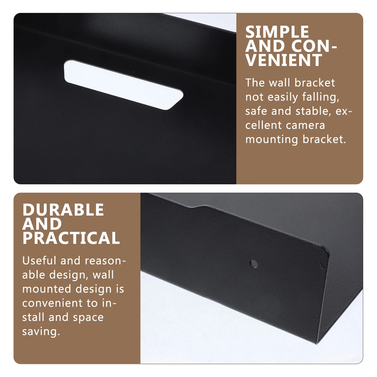 

Wall Shelf for Cameras Router Projector Mount Bracket Black Small Heavy Duty Metal Wall MountedBracket Space Saving Easy