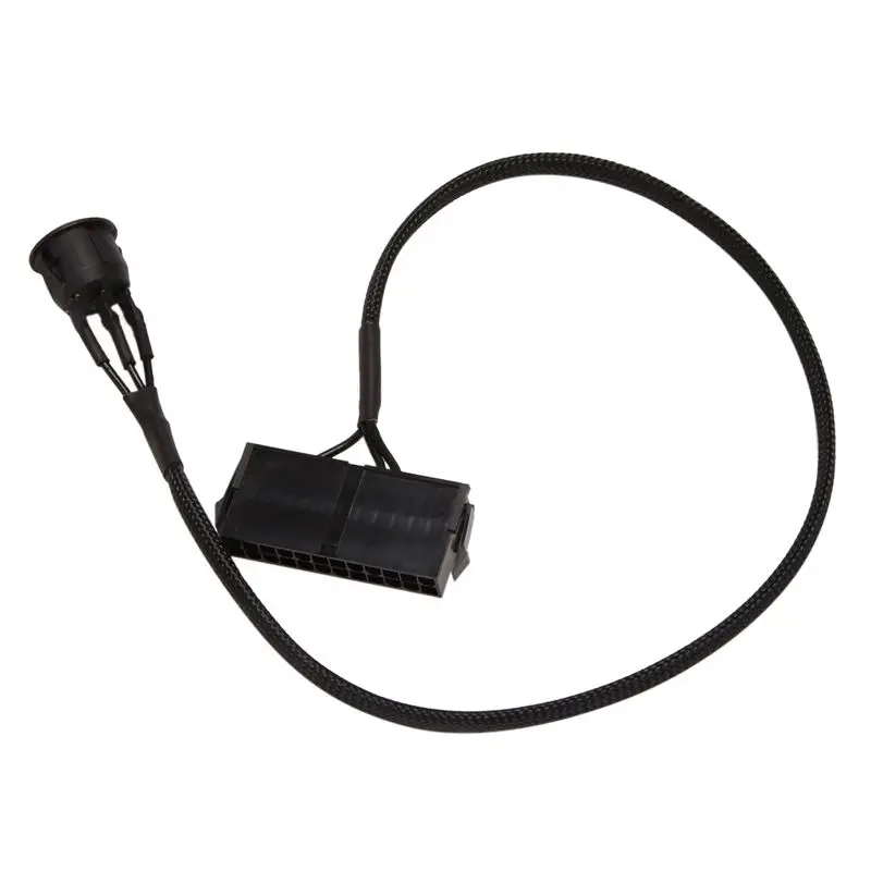 ABRI-10X 24-Pin Female ATX PSU PC Power Supply Starter Tester Start Up Jumper Ridge Cable With ON/OFF Switch,50Cm