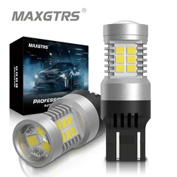 2x 7443 T20 W21/5W White Reverse Stop 2835 21SMD LED Auto Turn Signal Brake Bulb Lamps 12V DC Parking Leds Rear Lights