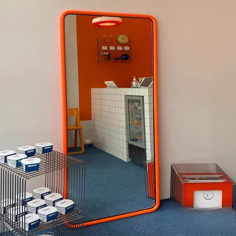 Mirror full body full-length mirror square wall-mounted household