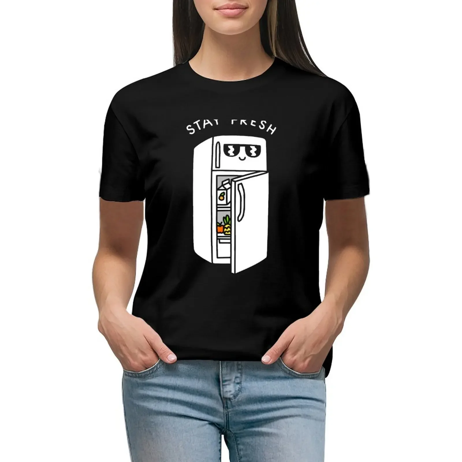 

Stay Fresh T-Shirt vintage clothes plus size tops sports fans t-shirt dress for Women long
