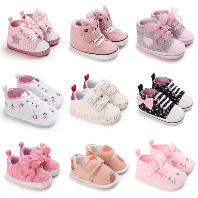 Wiosenne i jesienne damskie buty sportowe dla dzieci Miękka podeszwa antypoślizgowa Buty do chodzenia w pomieszczeniach i na zewnątrz Buty do chodzenia First Step