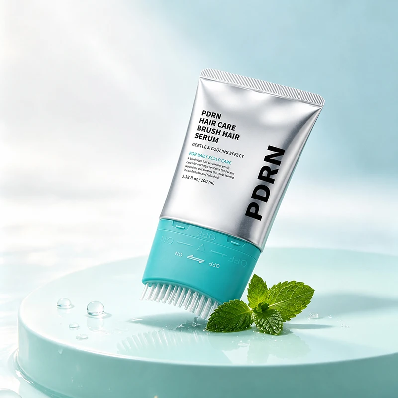PDRN Scalp Repair Serum reinigt die Kopfhaut gründlich, pflegt geschädigtes Haar, Essenz, tragbare Bürste, Kopfhautserum, erfrischend und beruhigend – Detail 2