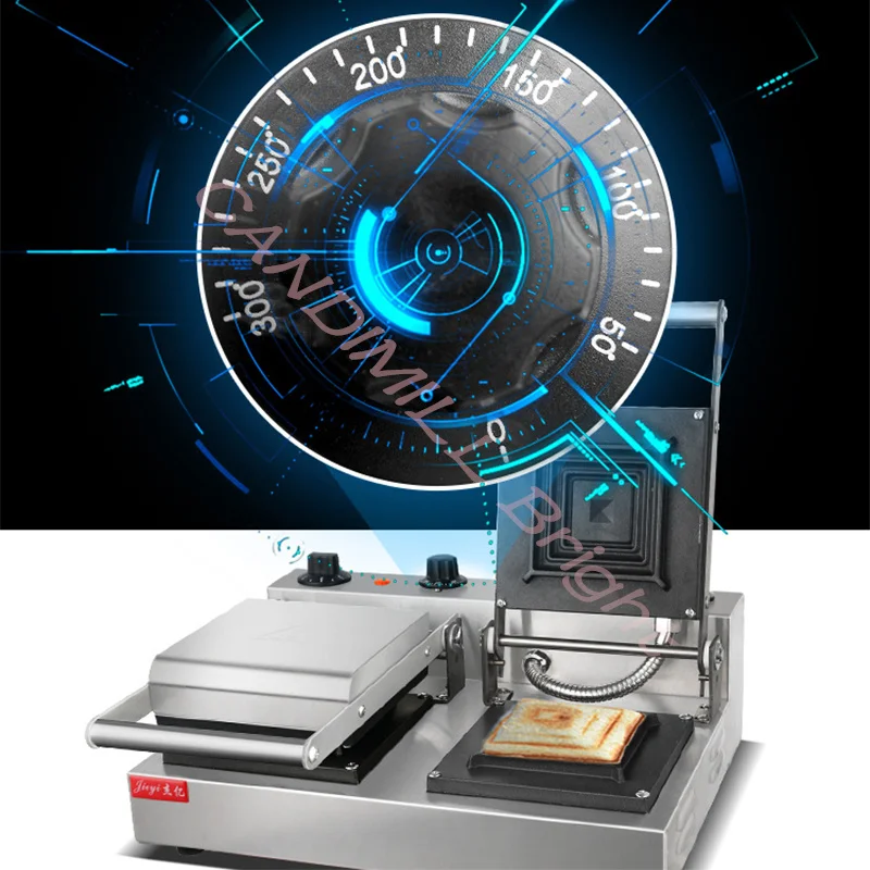 Double End Sandwich Maker Commercial Toast Sandwich Maker Bread Breakfast Maker Single End Toast Maker Machine