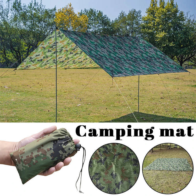 

Outdoor Camping Canopy Sunshade Waterproof Moisture-Proof Ground Cloth Beach Garden Park Sunscreen Tent Shelter Multifunctional