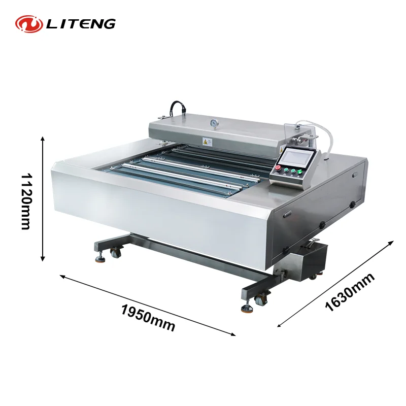 Automatic Continuous Rolling Machine for Double-sealed Packaging of Fish, Chicken and Beef Highly Efficient Sealing Power2000w