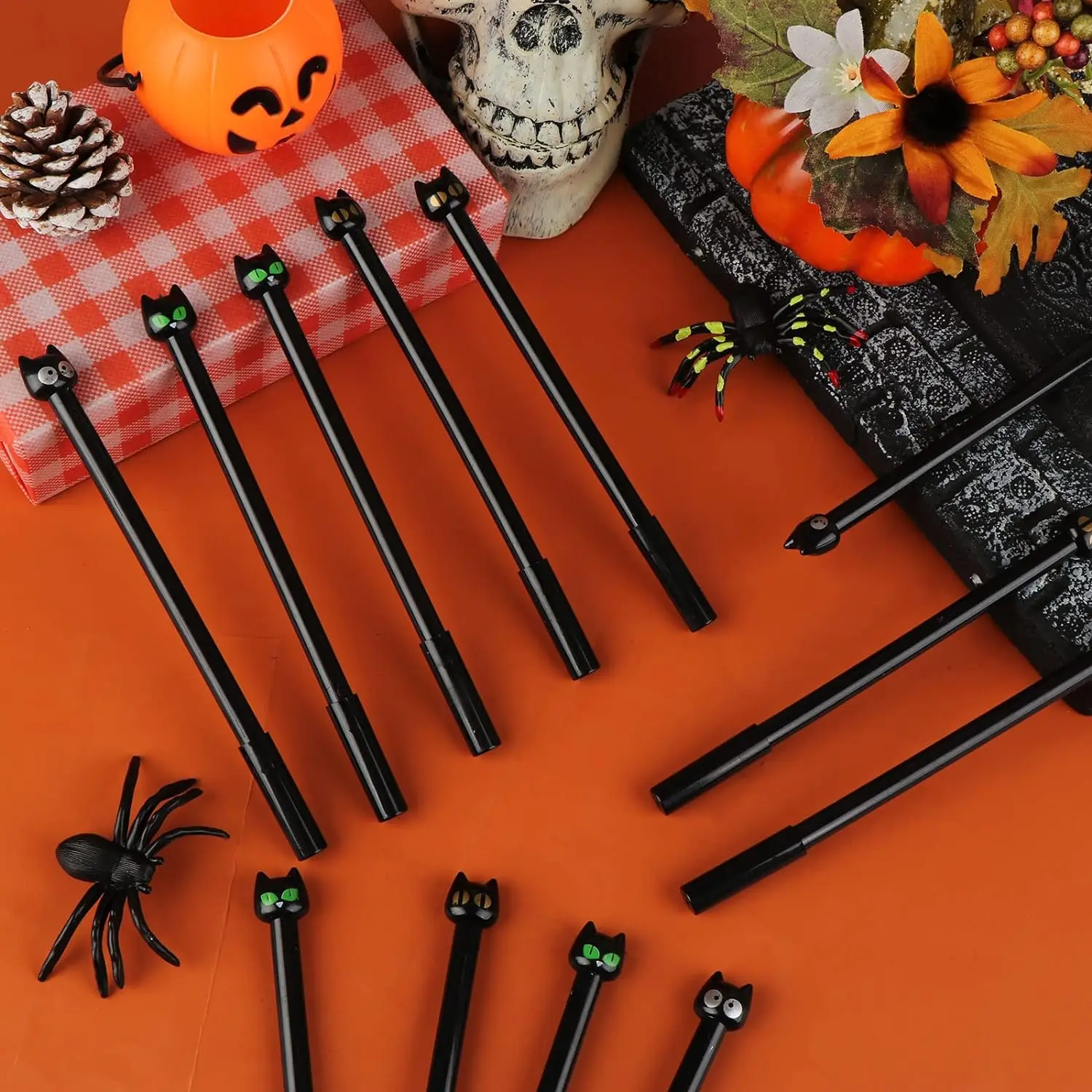 Cute Cartoon Black Cat Gel Pens Set 0.5mm for Halloween Party Gifts Gifts Office Supplies Back To School