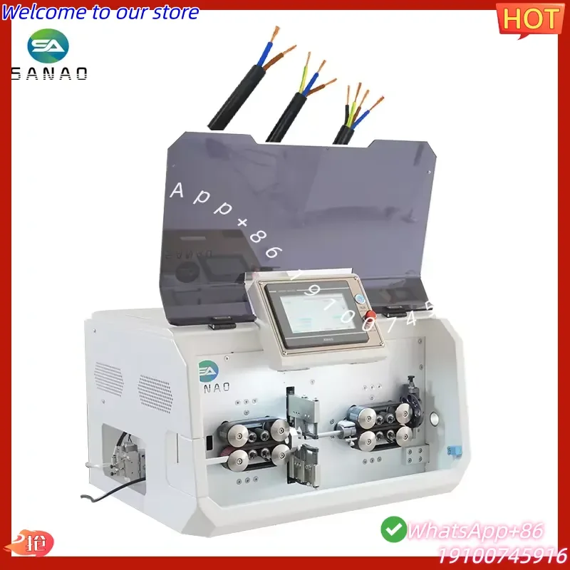 CE Certificate SA-FH03 Automatic 1-30mm2 Multicore Wire Cutting Stripping Machine Inside and Outside Integrated Sheath Cable