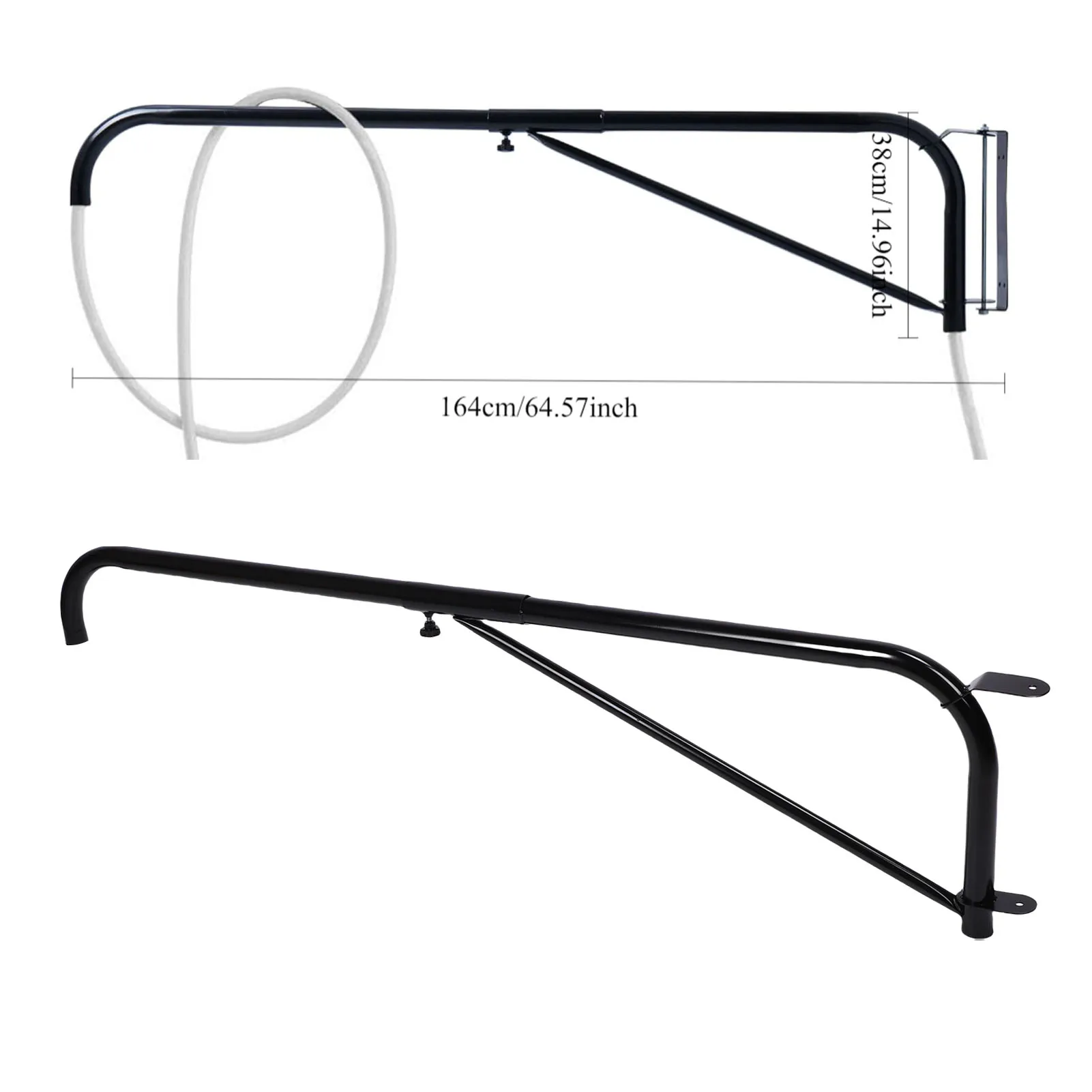 Horse Wash Stall Hose Boom Iron Alloy Anti Tangling Wall Mounted Spray Boom Swinging Arm Horse Wash Attachment Storage Rack