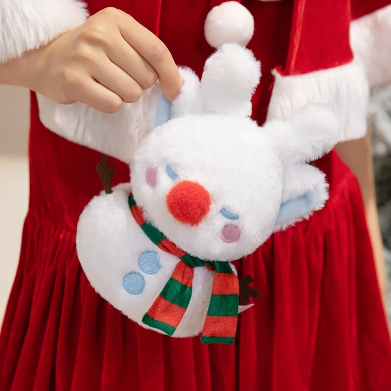 18cmのかわいいぬいぐるみクリスマス枕、サンタクロース、赤いリンゴ、雪だるま、鹿、緑のツリーのクッション、人型のぬいぐるみデコレーションギフト